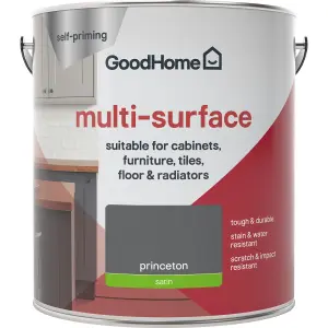 GoodHome Durable Princeton Satin Multi-surface paint, 2L