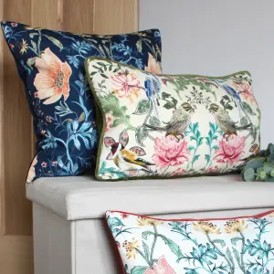 Evans Lichfield Heritage Peony Floral Polyester Filled Cushion