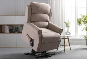 Winslow Neutral Wheat Fabric Rise Recliner Chair