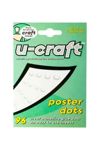 U-Craft Poster Adhesive Dots Peelable Removable 14mm Pack of 96