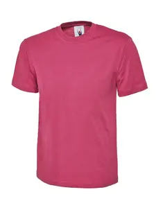 Uneek - Unisex Classic T-shirt - Reactive Dyed - Hot Pink - Size XS