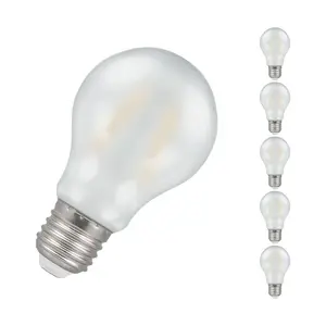 Crompton Lamps LED GLS 4.2W E27 Filament (5 Pack) Pearl Warm White (40W Eqv)