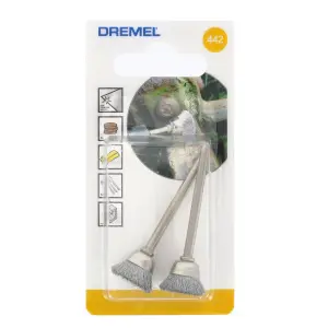 Dremel Carbon steel Cup brush (Dia)13mm, Pack of 2