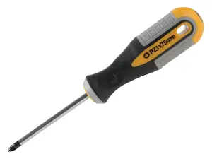 Roughneck Pozidriv Screwdriver PZ1 75mm with Magnetic Tip and Soft Grip Handle