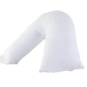 Hollowfiber V Shaped Pillow Head Neck Back Orthopedic Nursing Pregnancy Support.