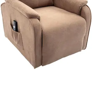 Charlbury Fabric Rise Recliner Armchair Electric Lift Chair (Brown)