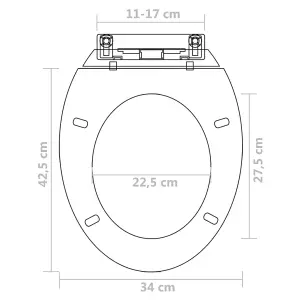 Toilet Seats with Soft Close Lids 2 pcs Plastic White