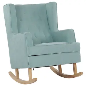 Rocking Chair TRONDHEIM Fabric Mint Green