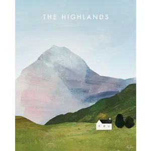 Henry Rivers The Highlands Canvas Print Multicoloured (50cm x 40cm)