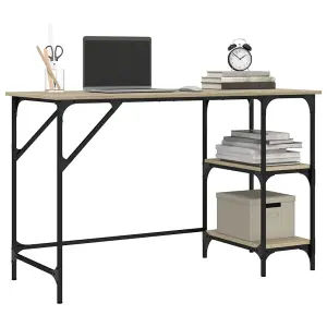 Berkfield Desk Sonoma Oak 120x50x75 cm Metal and Engineered Wood