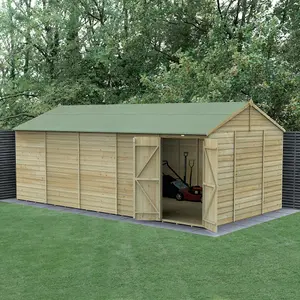 Beckwood 20x10 Reverse Apex Shed - No Windows - Double Door