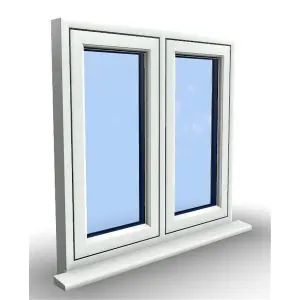 1245mm (W) x 1195mm (H) PVCu Flush Casement Window - 1 Right Opening Window - White Internal & External