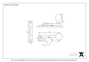 From The Anvil Antique Pewter Sash Hook Fastener