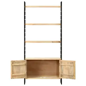 Berkfield 4-Tier Bookcase 80x30x180 cm Solid Mango Wood