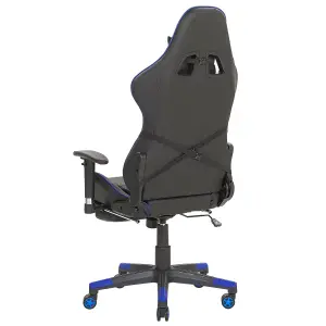 Gaming Chair Faux Leather Blue VICTORY