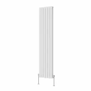 Rinse Bathrooms 1800x408mm Vertical Column Designer Radiator White Double Flat Panel Radiators