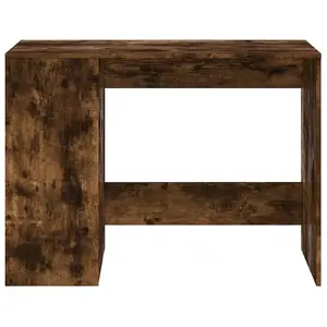 Berkfield Desk Smoked Oak 102x50x75 cm Engineered Wood