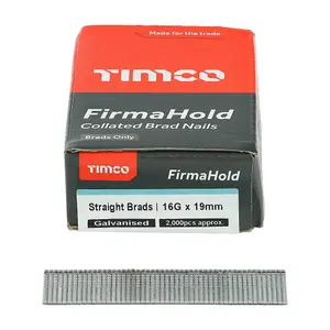 FirmaHold Collated Brad Nails - 16 Gauge - Straight - Galvanised BG1619 - 16g x 19mm