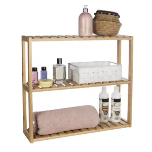 3 Tier Bamboo Shelves - Natural