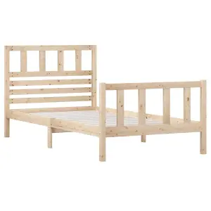 Berkfield Bed Frame Solid Wood 90x200 cm