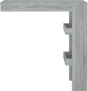 17 Stories Wall Bar Table 102X45x103.5 cm Engineered Wood 17 Stories Colour: Grey Sonoma