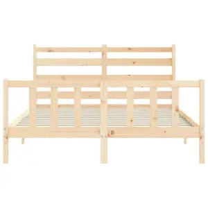 Berkfield Bed Frame with Headboard 160x200 cm Solid Wood