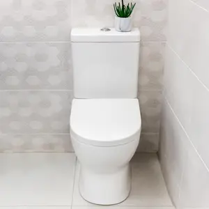 Luminar White Close Coupled Toilet & Soft Close Seat