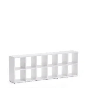 Boon 12 Cube Shelving Unit Eco-Friendly Bookcase Freestanding Heavy Duty White, Made in Austria (H)760mm (W)2160mm (D)330mm