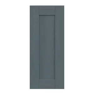 Alpinia Matt dusk blue wood effect Shaker Highline Cabinet door (W)300mm (H)715mm (T)18mm