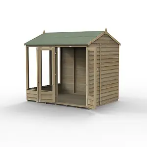 4LIFE Reverse Apex Summerhouse 8x6 - Double Door - 5 Window