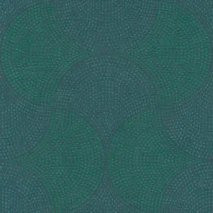 Galerie Havana Blue Green Mosaic Fan Textured Wallpaper