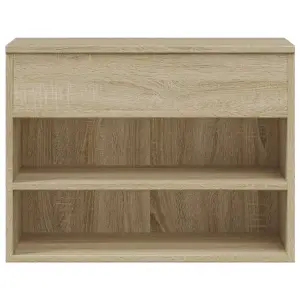 Shoe Bench Sonoma Oak 60x30x45 cm Engineered Wood