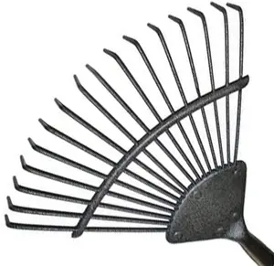 Replacement 16 Tooth Lawn Rake Head Garden Carbon Steel Grass Leaves Leaf Lawn