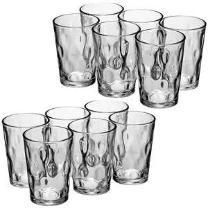 Queensway Home & Dining 200ml 12 Pcs Paris Drinking Glasses Sets Glassware Patterned Water Cup Juice Cocktail Tumbler