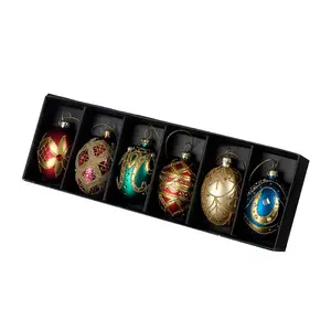 6 Piece Oval Bauble Set