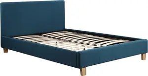 Prado 4ft6 Double Bed Frame in Blue Fabric