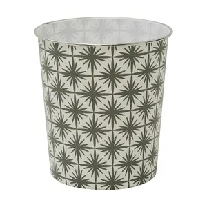 JVL Geometric Waste Paper Bin, Grey