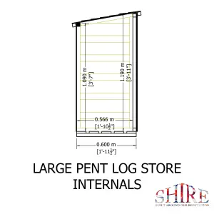 Shire Large 6x2 Log Store pressure treated