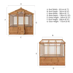 Mercia 6x6 Greenhouse with Flap vent