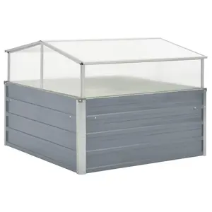 Berkfield Greenhouse 100x100x85 cm Galvanised Steel Grey