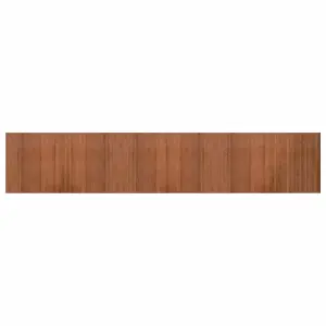 Rug Rectangular Brown 60x300 cm Bamboo