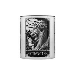 Deadly Tarot The Star Strength & The Sun Inner Two Tone Mug White/Black (One Size)