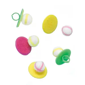 Unique Party Sticky Ball Game Ring Party Favours (Pack of 5) Multicoloured (One Size)