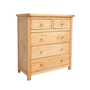 Lugo 5 Drawer Chest of Drawers Wood Knob