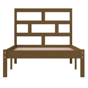 Berkfield Bed Frame Honey Brown Solid Wood Pine 100x200 cm