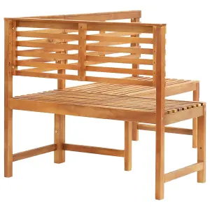 vidaXL Garden Corner Bench 140 cm Solid Acacia Wood