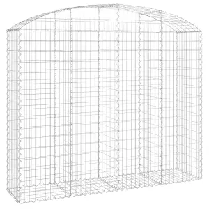 Berkfield Arched Gabion Basket 200x50x160/180 cm Galvanised Iron