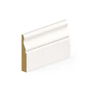 PACK OF 15 (Total 15 Units) - 18mm Thick Primed MDF Ogee Skirting Board - 18mm (T) x 144mm (W) x 4200mm (L)