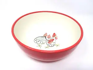 Farmhouse Hand Painted Ceramic Kitchen Dining Sharing Fruit Bowl (D) 23cm x (H) 9cm