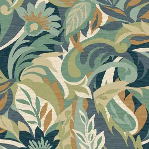 Belgravia Decor Casa Floral Wallpaper Green